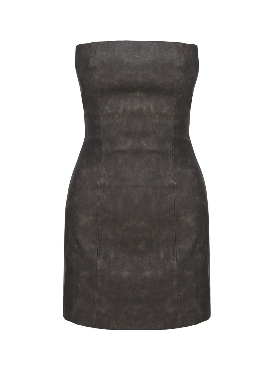 Hailey Strapless Mini Dress Grey · photo 5
