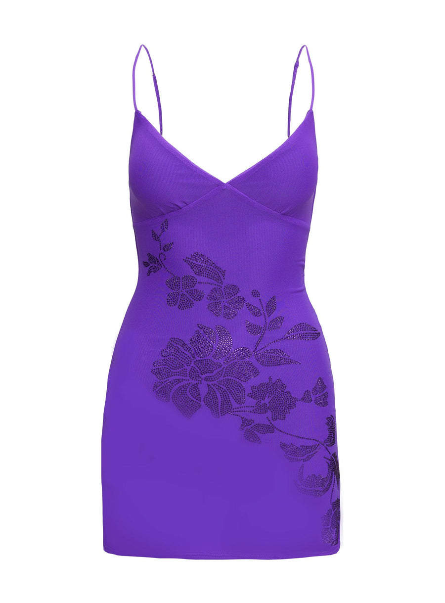 Harlequin Mini Dress Purple · photo 5