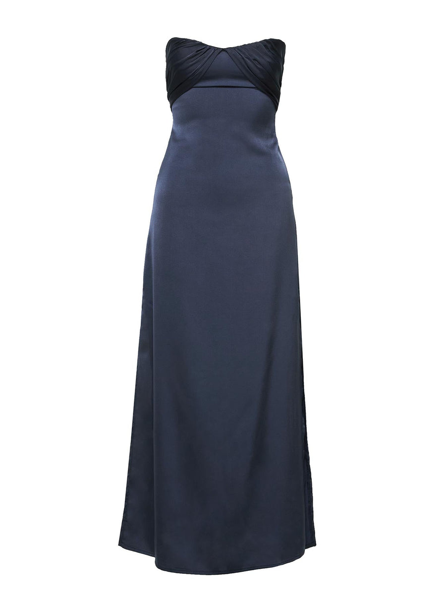 Irena Strapless Maxi Dress Navy · photo 5