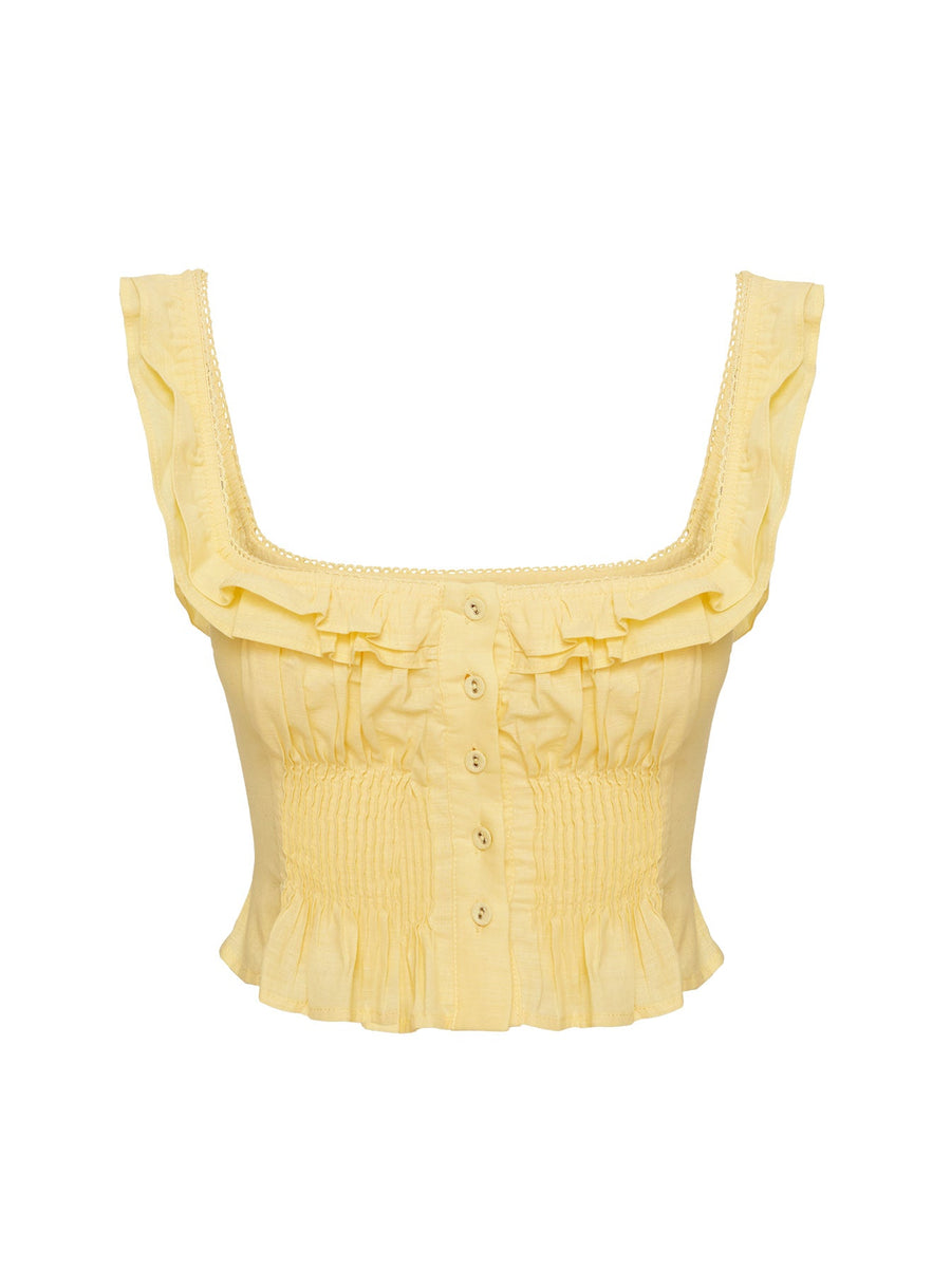 Isadoria Frill Top Yellow · photo 11