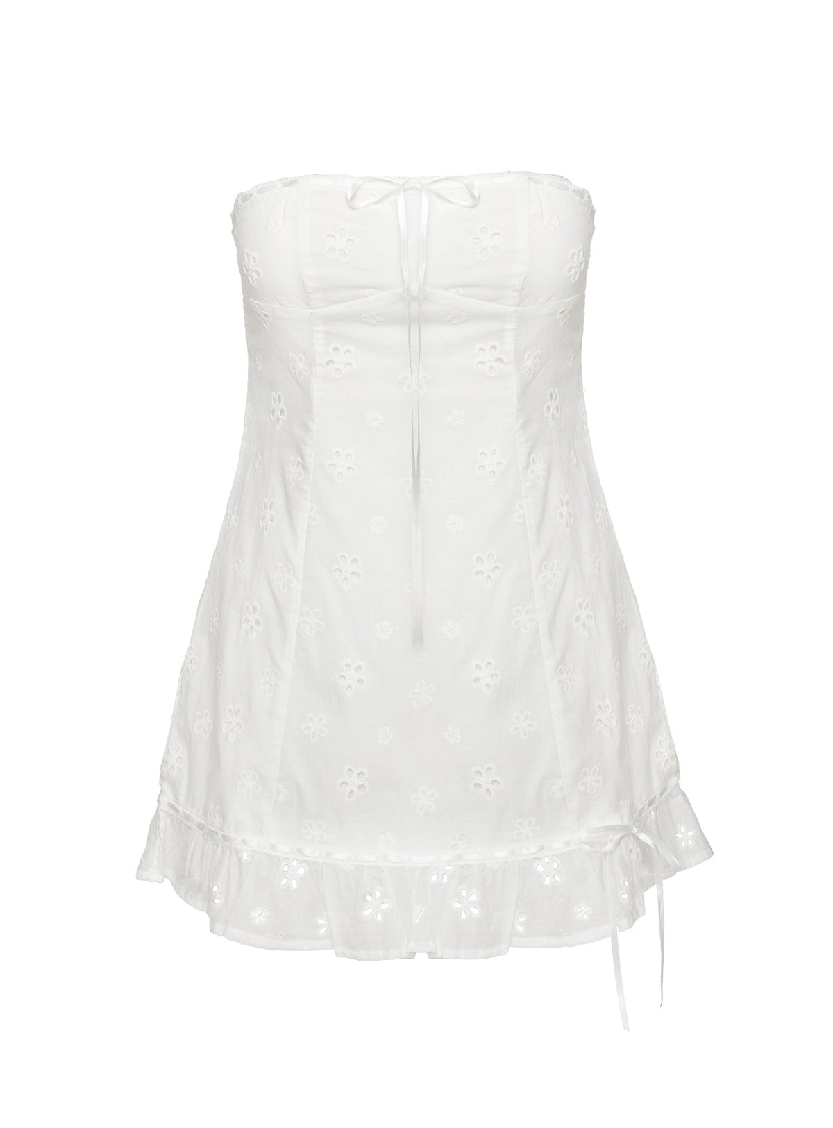Molloy Strapless Mini Dress White