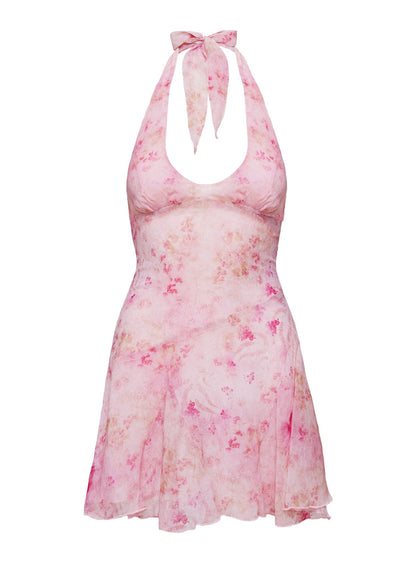 Valorie Halter Mini Dress Pink